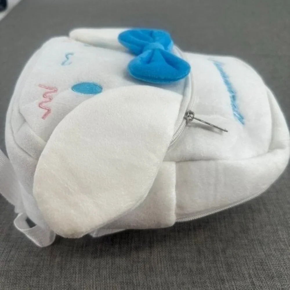 New! Girls Kids Teens Cinnamoroll Plush Backpack White Lightweight 8.5